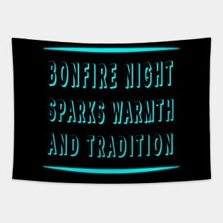 Bonfire Night Sparks Warmth and Tradition - Unique POD Apparel and Accessories" Tapestry