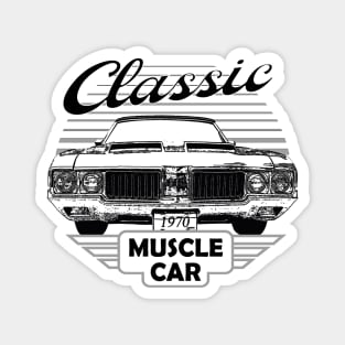 442 Classic American Muscle Car 70s Magnet