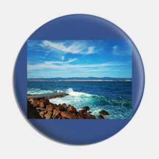 wavy blue sea Pin