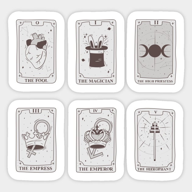 Tarot Cards Set - Tarot Cards - Sticker