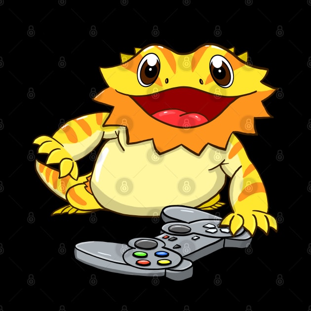 Bearded Dragon Headphones Video Game by HiDearPrint