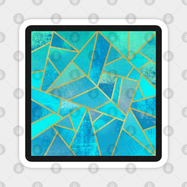 Turquoise Shapes Magnet by NOMAD73