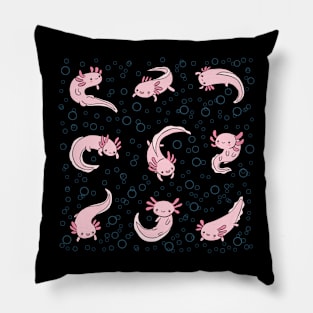 Axolotl cute cartoon illustration Pillow