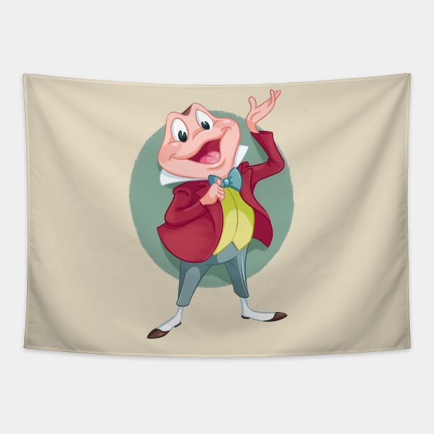 Mr Toad Tapestry by jfeldmanart