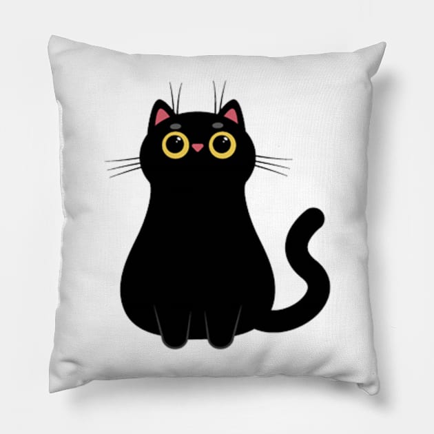 Cat Lovers Pillow by Zazavectorarts