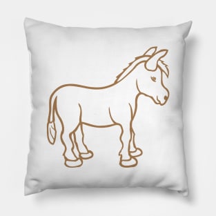 Cute donkey mule Pillow