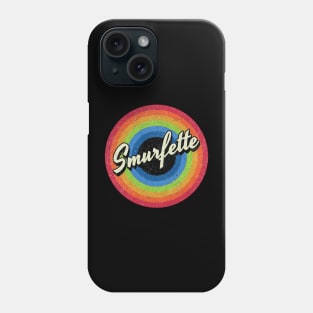 Vintage Style circle - smurfette Phone Case