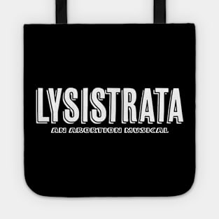 Lysistrata White Logo Tote