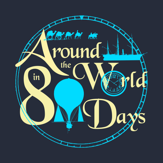 AROUND THE WORLD IN 80 DAYS by KARMADESIGNER T-SHIRT SHOP