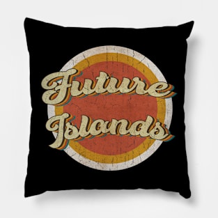 circle vintage Future Islands Pillow