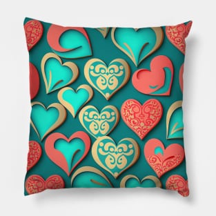 Valentine Heart Pattern Pillow