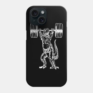 SEEMBO Dinosaur Weight Lifting Barbells Workout Gym Fitness Phone Case