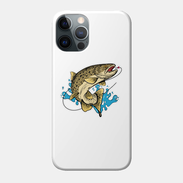 Rainbow Trout Fishing - Fisherman Fly Fishing Gift - Trout Fish - Phone Case