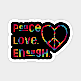 Peace Love Enough LGBT Heart Magnet