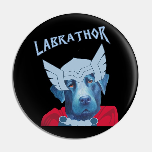 Labrador Superhero Pin by TimeTravellers