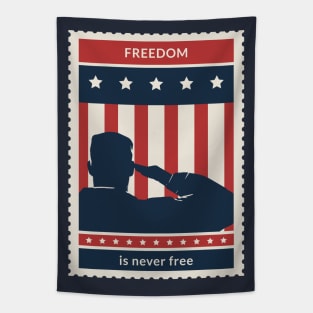 FREEDOM IS NEVER FREE - SALUTE Tapestry