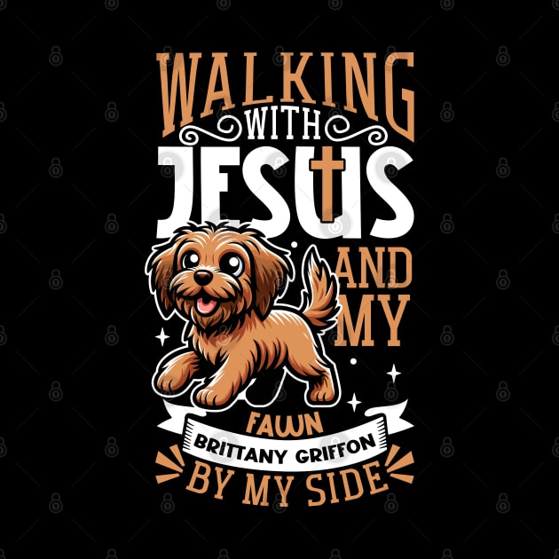 Jesus and dog - Griffon Fauve de Bretagne by Modern Medieval Design