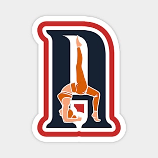 Sports yoga women in letter A Sticker design vector illustration. Alphabet letter icon concept. Sports young women doing yoga exercises with letter A sticker design logo icons. Magnet