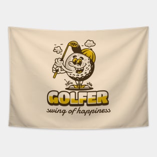 Golfer, swing of happiness Tapestry