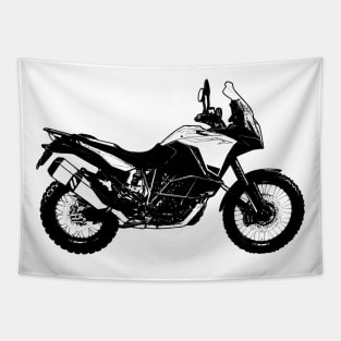 1290 Super Adventure Bike Sketch Art Tapestry