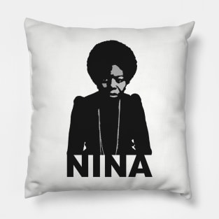 Nina Simone Jazz Minimal Vintage Art Pillow