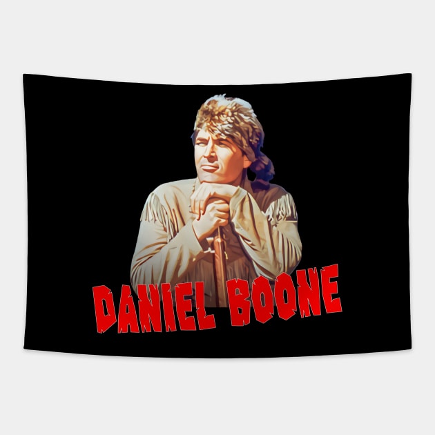 Daniel Boone - Frontier Hero - 60s Adventure Tv Series Tapestry by wildzerouk