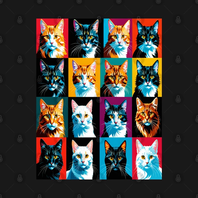 Pop Art Cat Portraits by Banyu_Urip