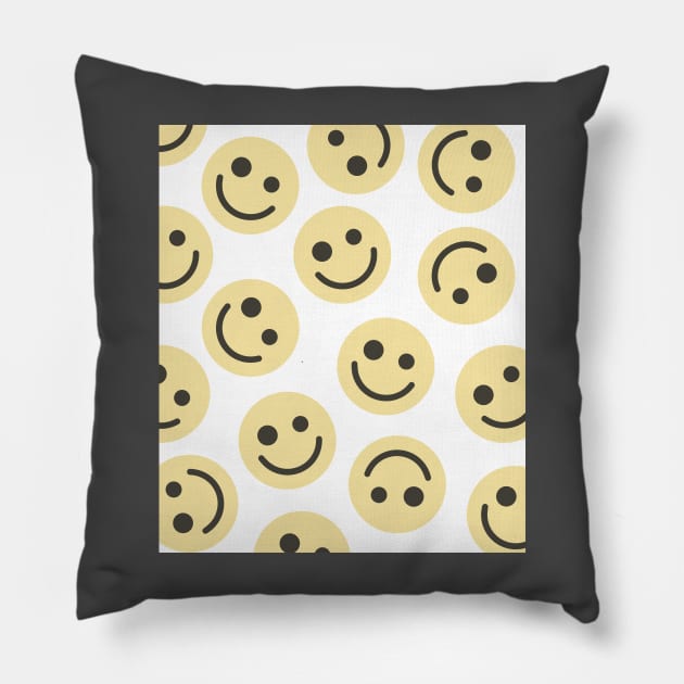 Happy Faces Pillow by gray-cat