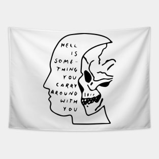 Skull Face Tapestry