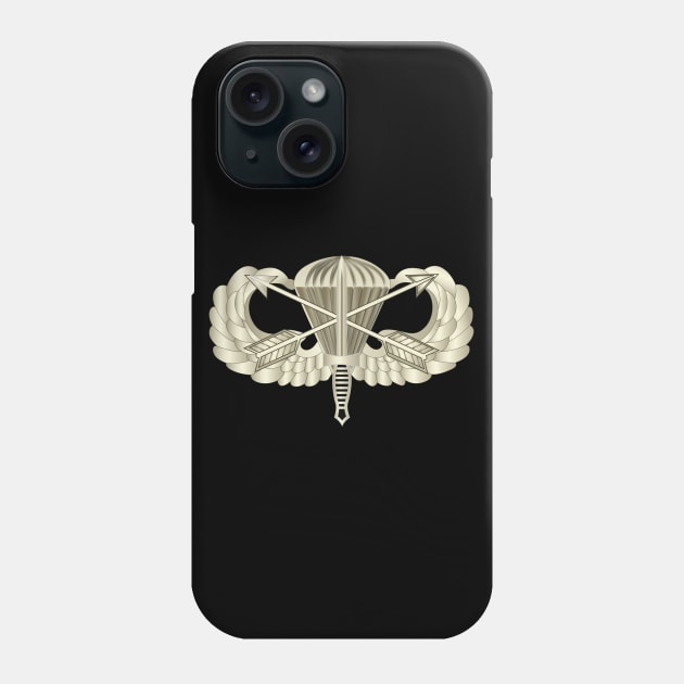 Basic Airborne w Crossed Arrrows and Dagger Phone Case by twix123844