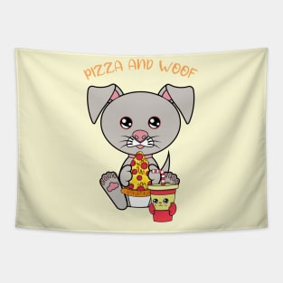 All I Need is pizza and dogs, pizza and dogs Tapestry