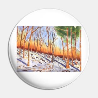 The Snowy Woodland Pin