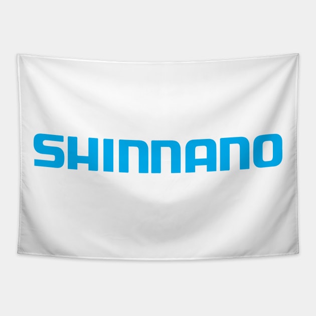 Fake Counterfeit Funny Shimano Logo Tapestry by Theokotos