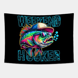 Weekend Hooker Colorful Fish Funny Father day Love fishing Tapestry