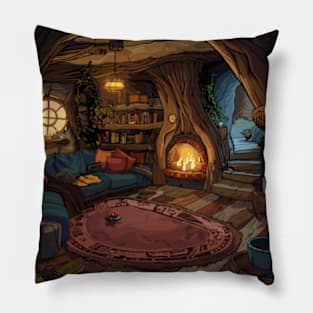 Cozy Burrow Goblincore Aesthetic Pillow