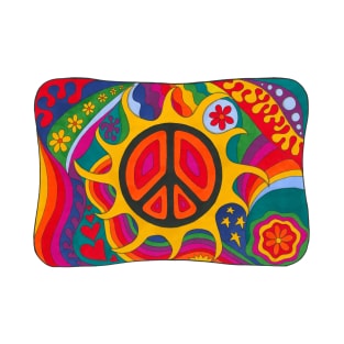 Psychedelic Flaming Peace T-Shirt