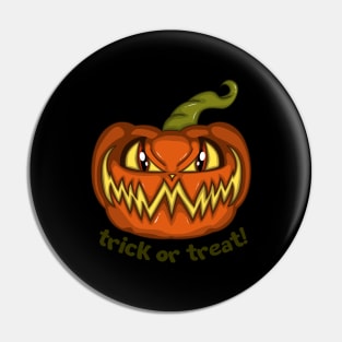 Pumpkin cartoon trick or treat Pin