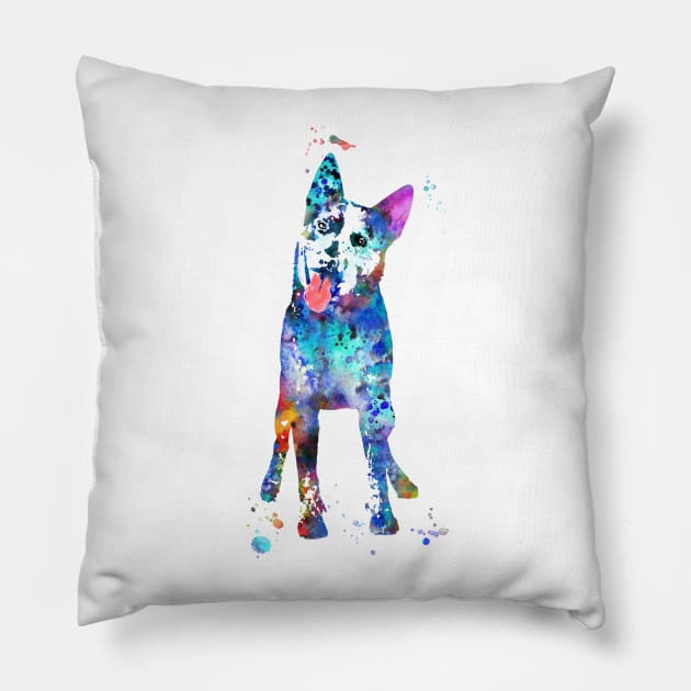 Australian Cattle Dog, Pillow by RosaliArt