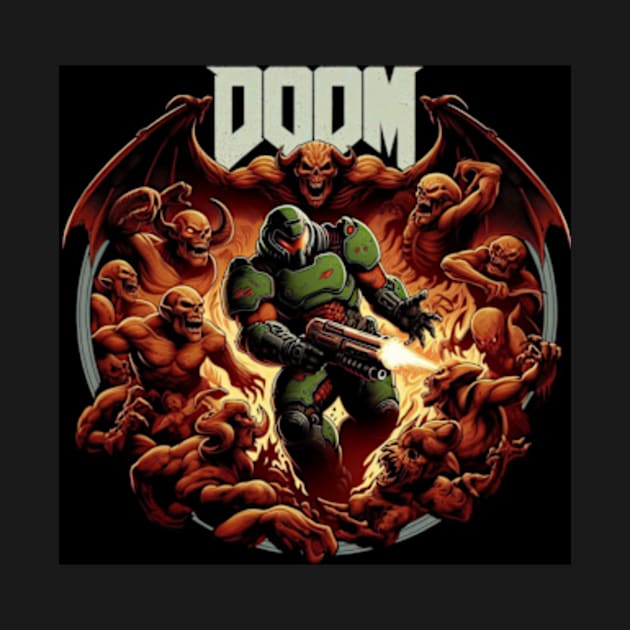 Doom guy surrounded by Demons! by The Doom Guy