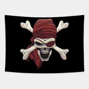 Skull and Crossbones Pirate! Graphic Tapestry