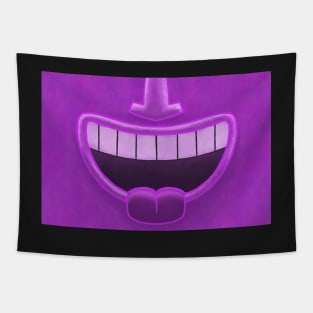 Purple Tiki Smile Mask! Tapestry