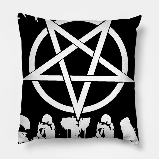 LIFT FOR SATAN Pillow by liftforsatan