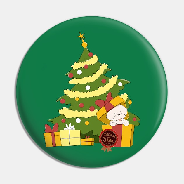 Dog Christmas Tree Pin by Cheeky BB