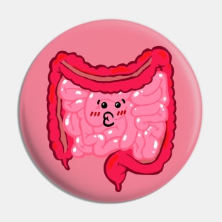 Kissy Faced Cute Intestines Pin