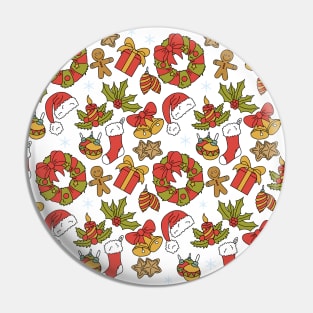 Christmas pattern Pin