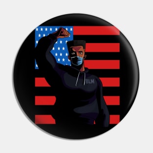 Black Lives Matter Civil Rights Protester Pin