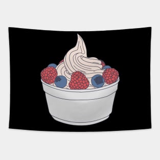 Frozen Yogurt - Berry Topped Vanilla Fro Yo Tapestry