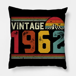 Vintage 1962 Birthday Gift Retro Style Pillow