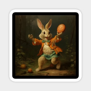 Easter Bunny And Pumpkins Magnet