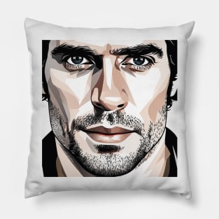 Henry Cavill as Argylle action movie 2024 graphic design Pillow